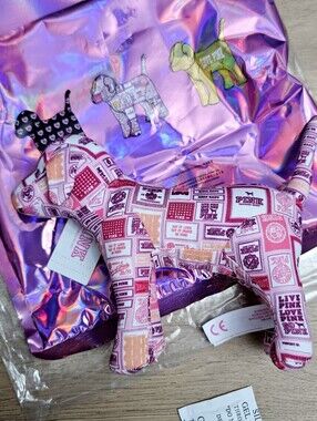 PINK PUP "TAG" Pink Stamps Pink Friday Mini Dog NEW DOGGY VICTORIA'S SECRET